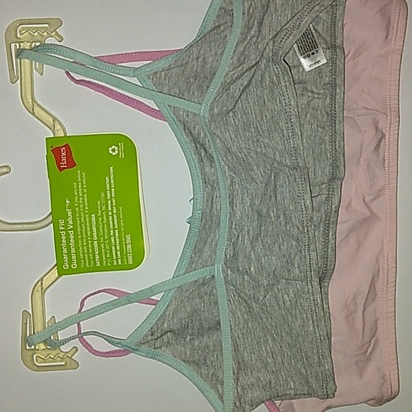 ☆NWT☆HANES Girls Bundle Crop top & Shirred front Bralette Sets~Training Bra XL - Picture 11 of 16
